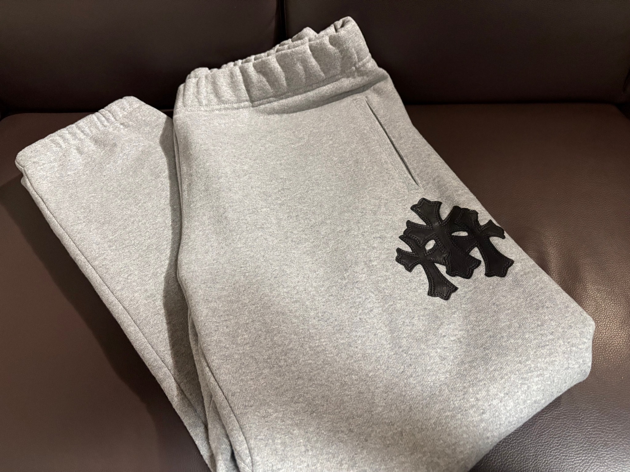 Chrome Hearts Y Not Sweat Pants Cross Patch Sweat Long Pants "Gray"