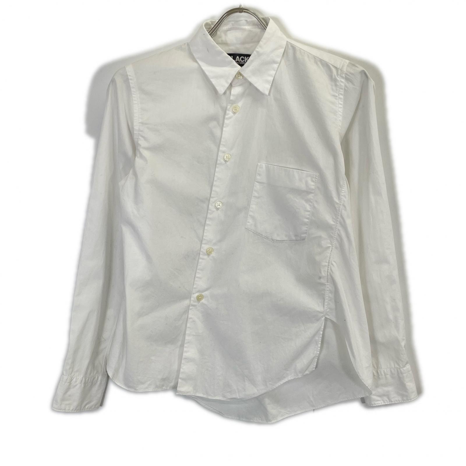 ブラックコムデギャルソン 15年製 1Q-B001 斜めボタン シャツ XS