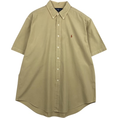 古着 ラルフローレン Ralph Lauren CLASSIC FIT クラシックフィット 半袖 ボタンダウンシャツ メンズXL相当/eaa625391