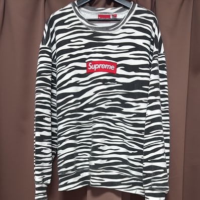 Supreme Box Logo Crewneck "Zebra" (22FW)