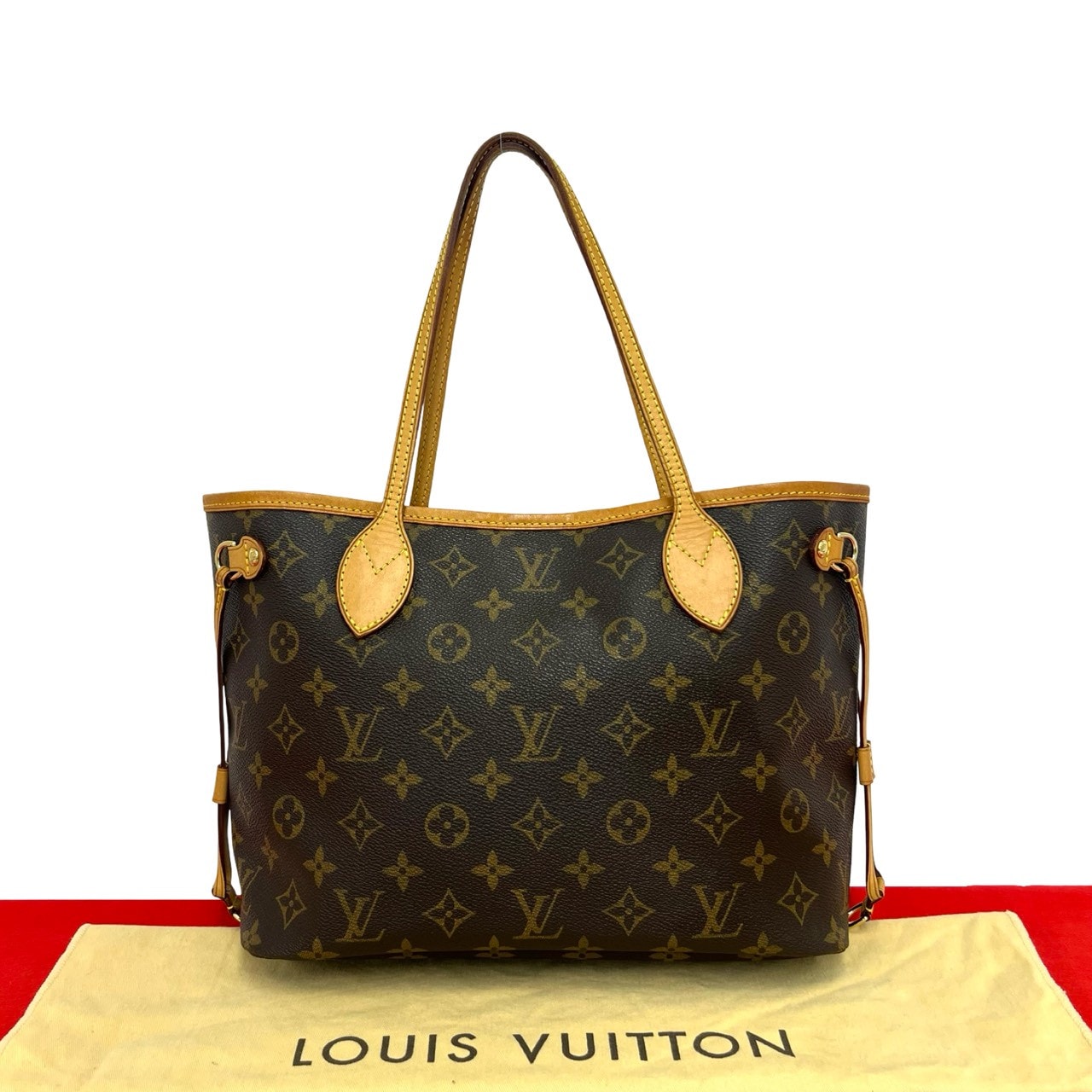 LOUIS VUITTON ルイヴィトン ネヴァーフル PM モノグラム レザー PVC トートバッグ ブラウン
 19971