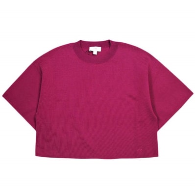 新品 HYKE ハイク 23SS S/C/P HALF SLEEVE SWEATER ハーフスリーブニット 231 - 11306 1(S) PLUM セーター トップス g25056