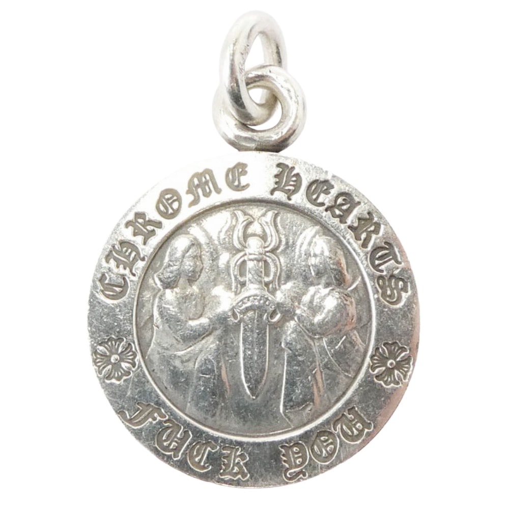 Chrome Hearts Angel Medal Charm Fuck You "Silver"