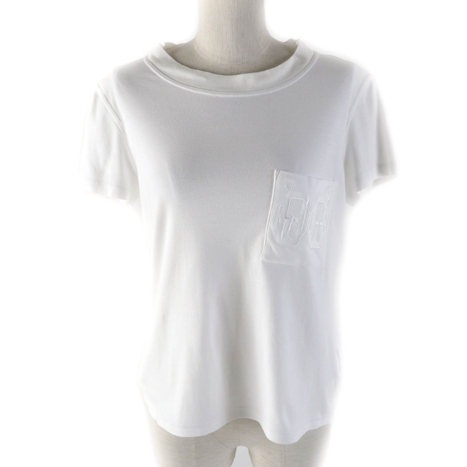 美品 エルメス
 半袖Tシャツ ホワイト レディース 38