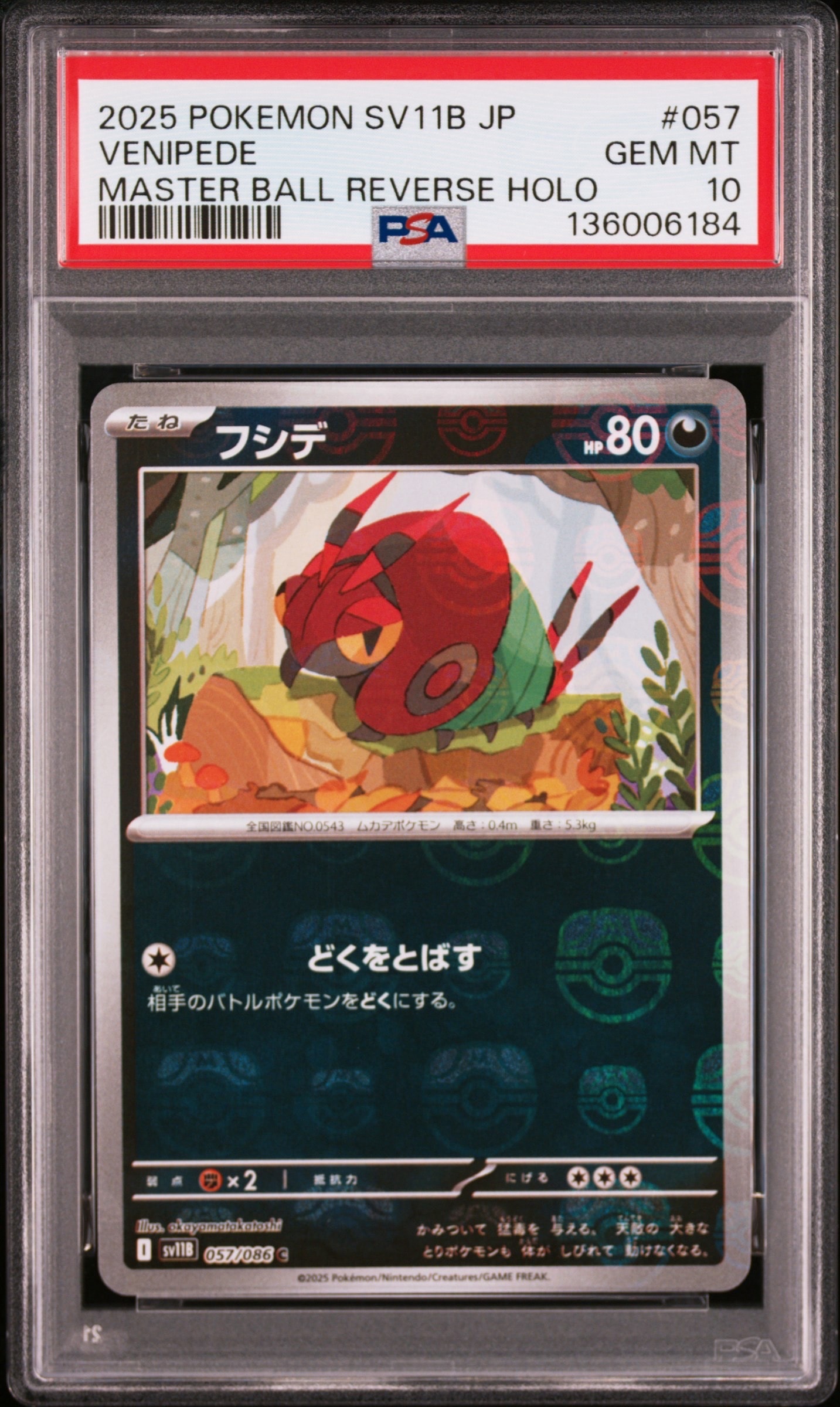 フシデ C :マスターボールミラー [SV11B 057/086](拡張パック「ブラックボルト」)