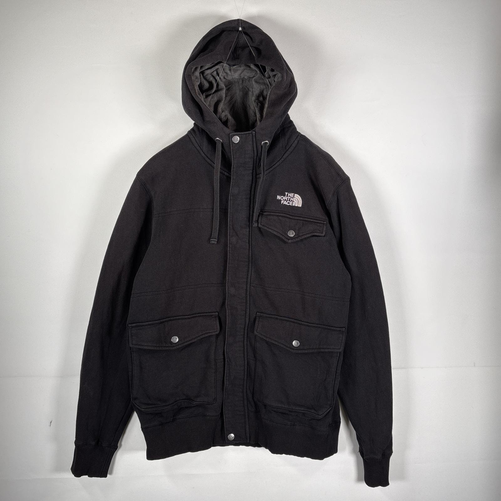 古着 ザ・ノースフェイス THE NORTH FACE スウェットジャケット フーディー フリースライナー M ブラック メンズ