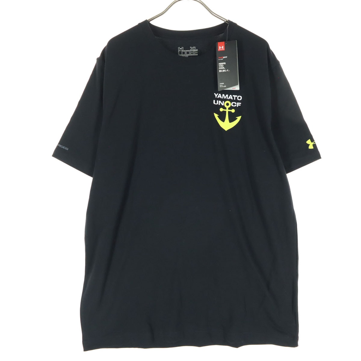 未使用 UNDER ARMOUR アンダーアーマー 宇宙戦艦ヤマト コラボ 半袖 Tシャツ XL ブラック