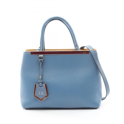 フェンディ FENDI PETITE 2JOURS プチ トゥージュール 2WAY ハンドバッグ バッグ レザー レディース ブルー系 / ボルドー系 8BH253 【中古】