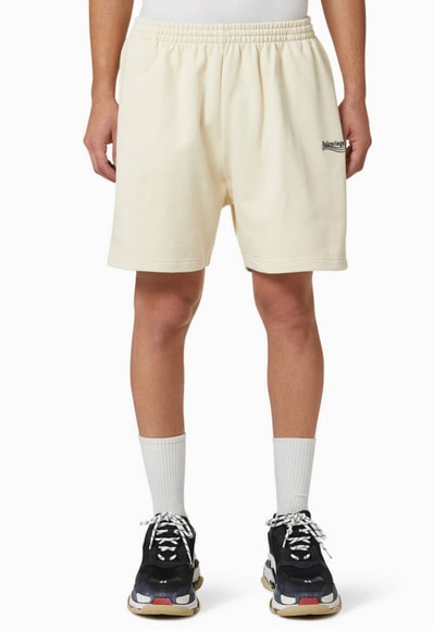 美品 バレンシアガ ロゴ 刺繍 スウェット ハーフ パンツ ショーツ XXS