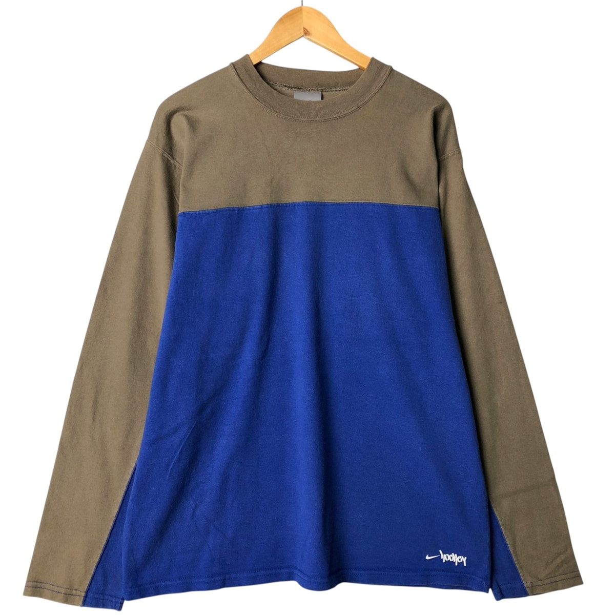 古着 00年代 ナイキ NIKE ツートン ロングTシャツ ロンT カナダ製 メンズXL相当/eaa529925