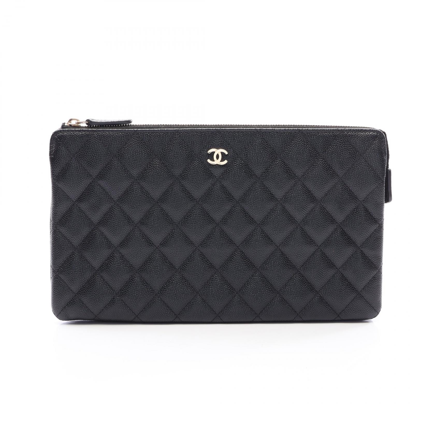 シャネル CHANEL マトラッセ セカンドバッグ クラッチバッグ バッグ キャビアスキン(グレインドカーフ) レディース ブラック系 【中古】