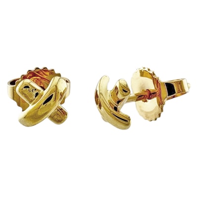 ティファニー クロスステッチ ピアス 18金 K18イエローゴールド レディース TIFFANY&Co. 中古