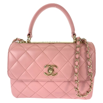 美品 CHANEL シャネル マトラッセ ココマーク ターンロック ロゴプレート ピンク ゴールド金具 ラムスキン チェーン ショルダーバッグ ハンドバッグ 2way 601859 【中古】