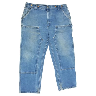 Carhartt カーハート メキシコ製 ダブルニー デニム ペインター パンツ インディゴブルー系 40【中古】