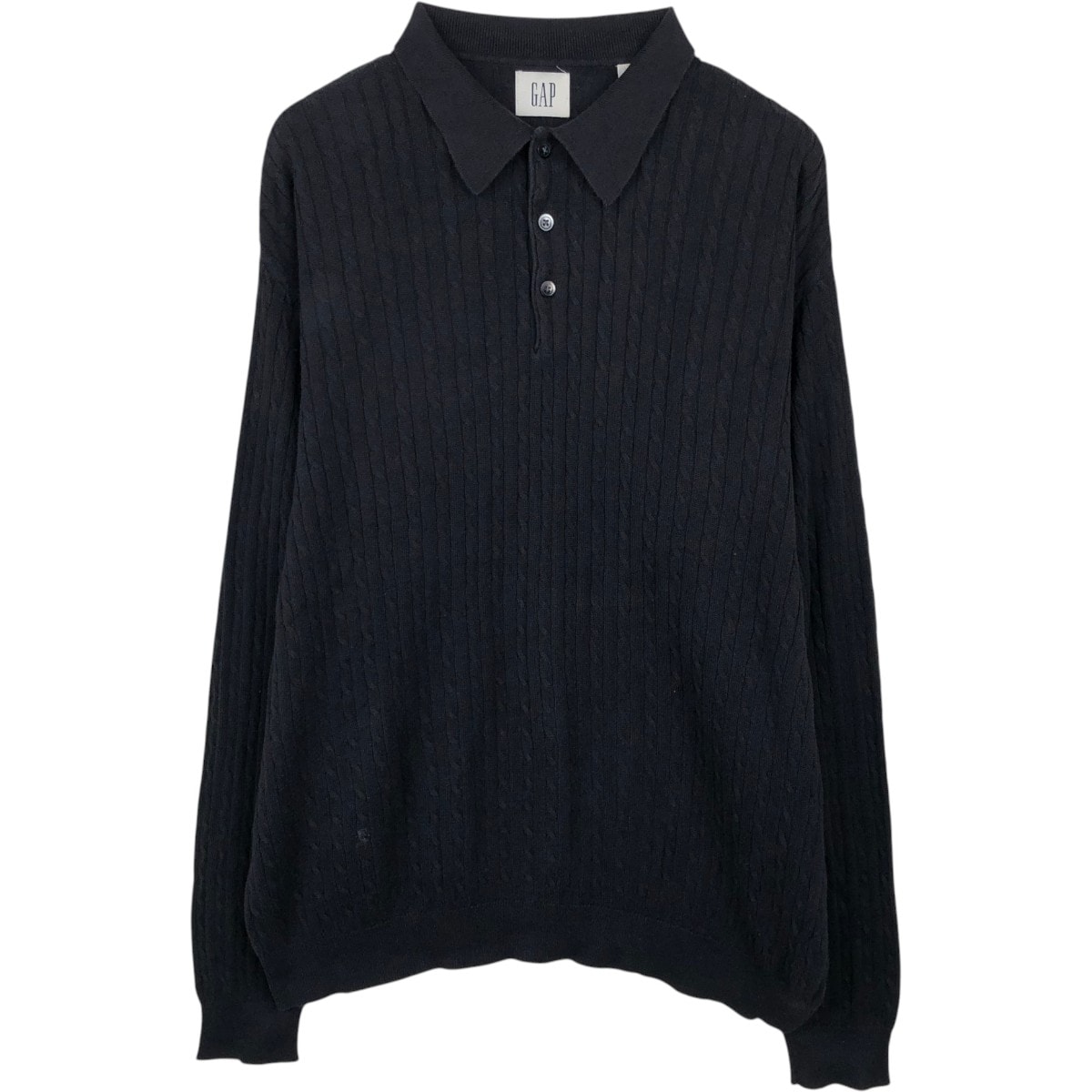 古着 90年代 ギャップ GAP オールドギャップ ケーブル編み コットンニットハーフボタンセーター メンズL相当 ヴィンテージ/eaa672497