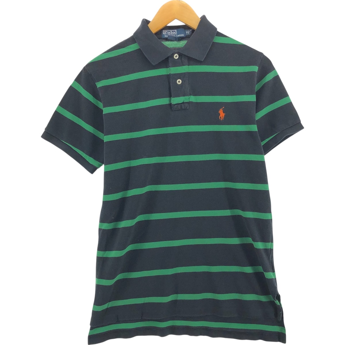 古着 ラルフローレン Ralph Lauren POLO by Ralph Lauren CUSTOM FIT 半袖 ボーダー ポロシャツ メンズM相当/eaa529123