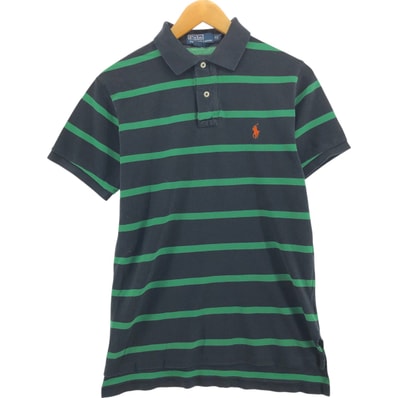 古着 ラルフローレン Ralph Lauren POLO by Ralph Lauren CUSTOM FIT 半袖 ボーダー ポロシャツ メンズM相当/eaa529123