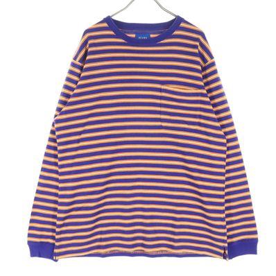 美品 BEAMS ビームス ボーダー柄 長袖 Tシャツ M オレンジ ロンT