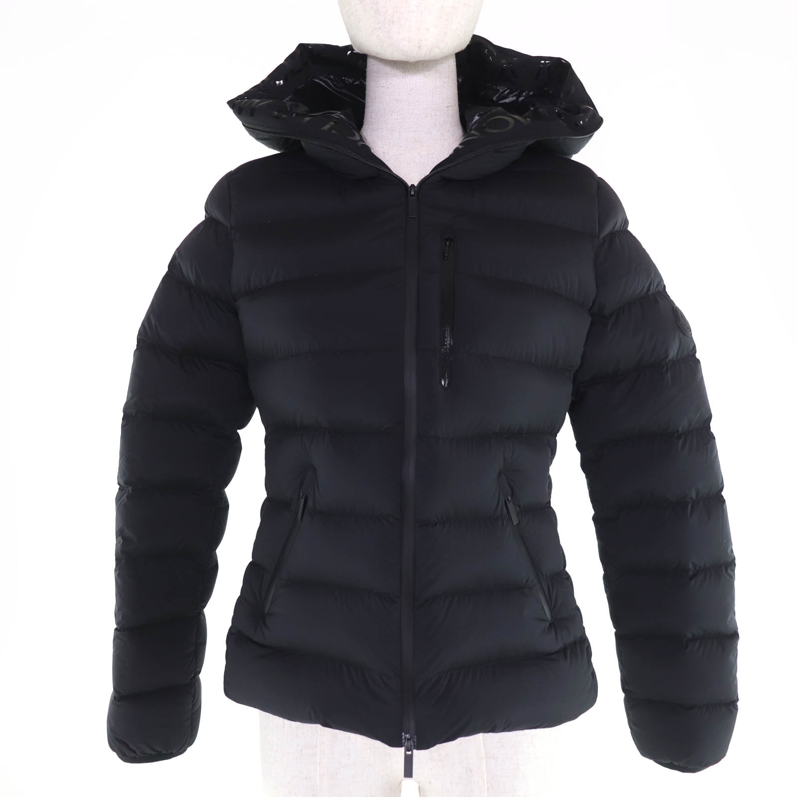 極美品 モンクレール ダウンジャケット HERBE ブラック レディース 0