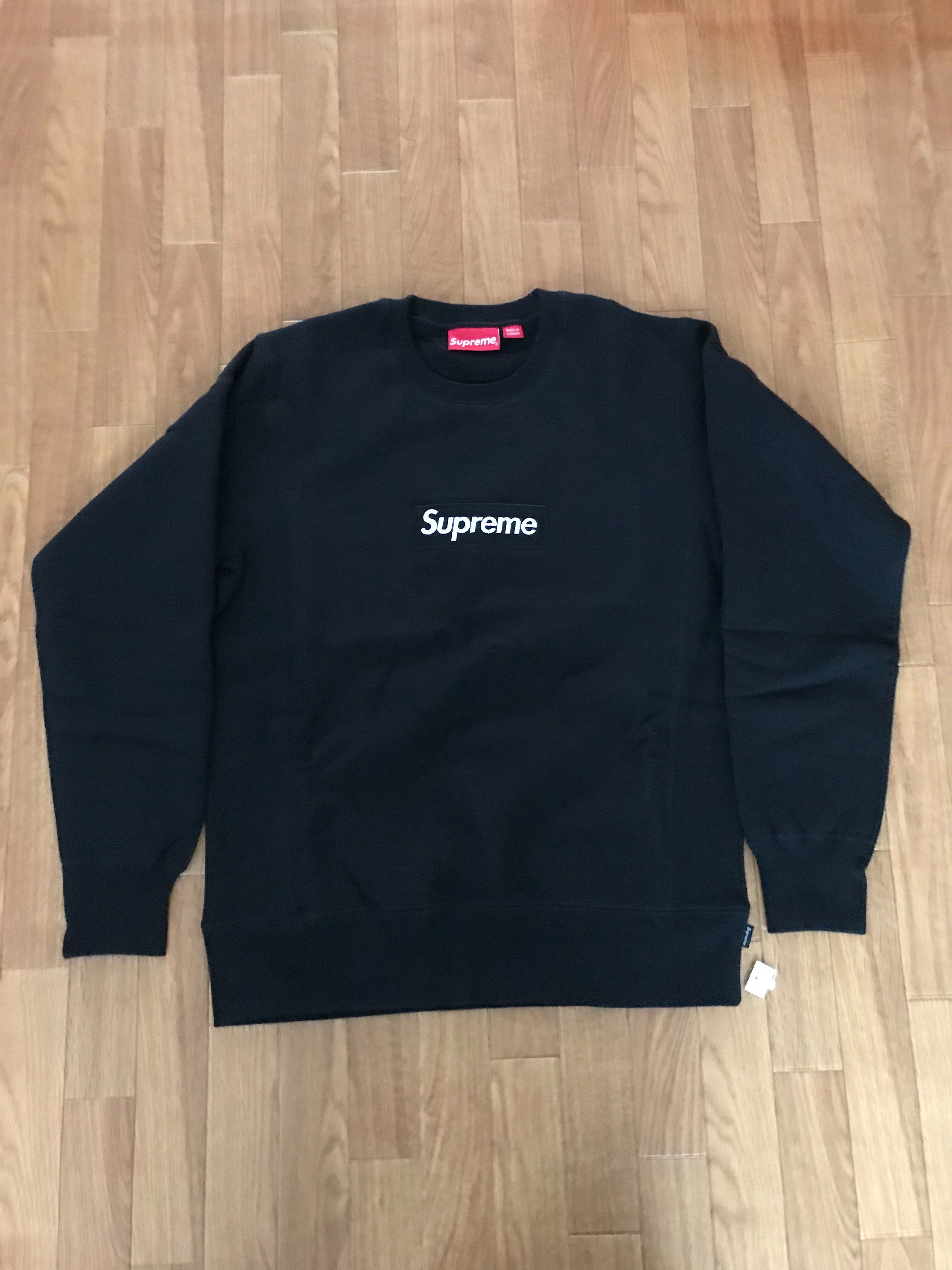 Supreme Box Logo Crewneck Sweatshirt "Black" (18FW)
