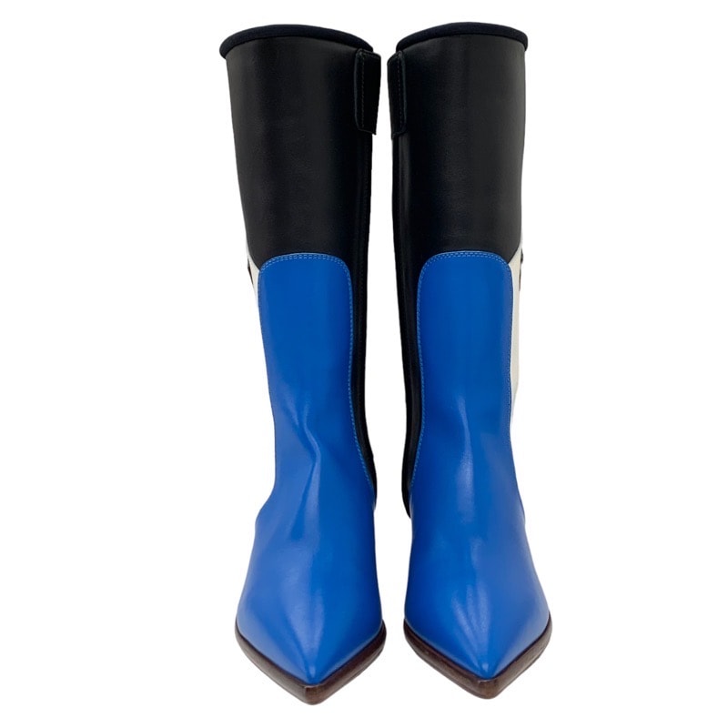 未使用 ルイヴィトン ブーツ ロングブーツ フラッグスライン レザー マルチカラー