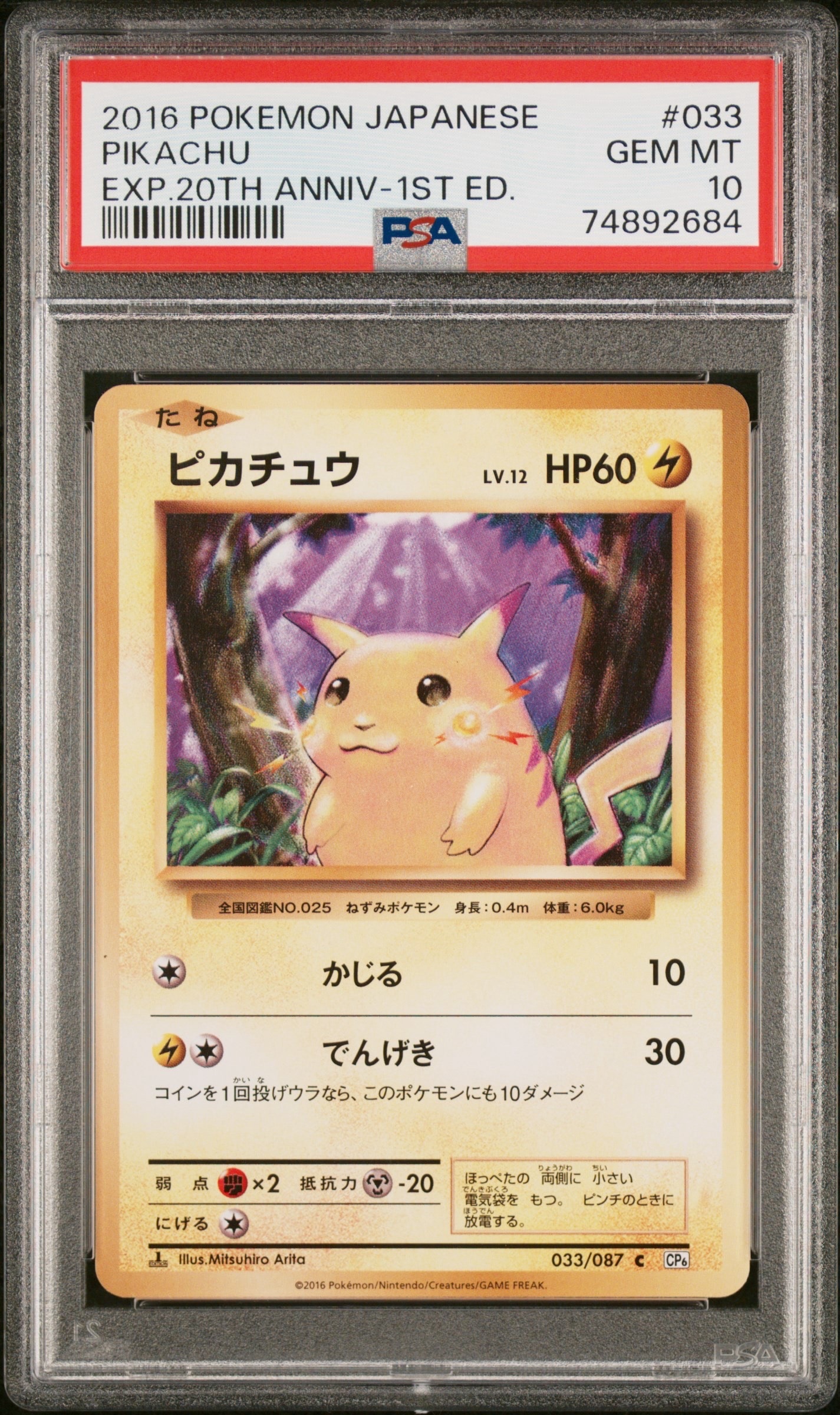 ピカチュウ C :1ED [CP6 033/087](コンセプトパック「ポケットモンスターカードゲーム 拡張パック 20th Anniversary」)