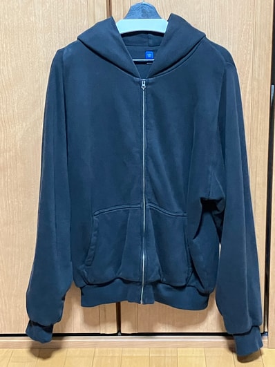YEEZY GAP Doubleface Wide Silhouette Zip Up Sweat Hoodie "Black"