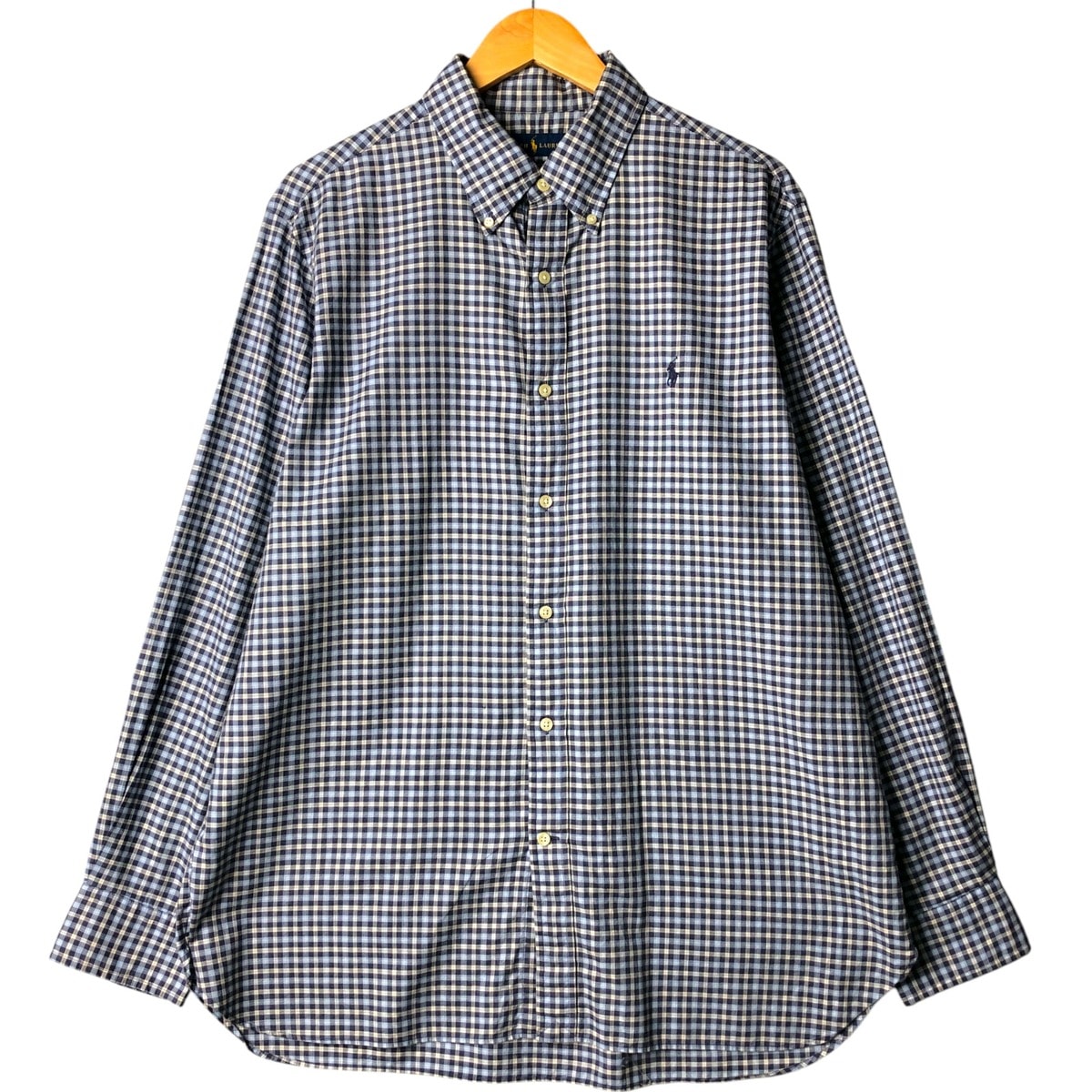 古着 ラルフローレン Ralph Lauren CLASSIC FIT 長袖 コットンチェックシャツ メンズXL相当/eaa567489