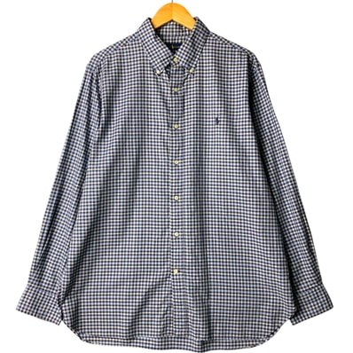 古着 ラルフローレン Ralph Lauren CLASSIC FIT 長袖 コットンチェックシャツ メンズXL相当/eaa567489