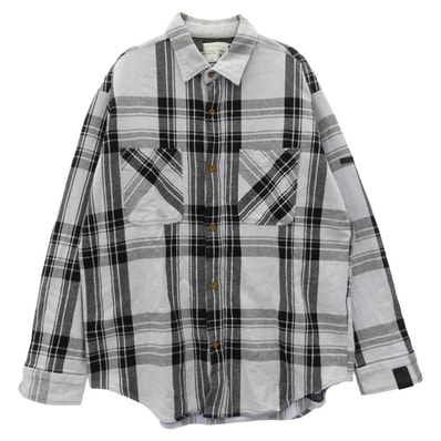 N.HOOLYWOOD エヌハリウッド 長袖シャツ 25SS 2251-SH4-013 BIG MAC SHIRT ビッグマック チェック 長袖 ネルシャツ ホワイト系 ブラック系 XL【中古】