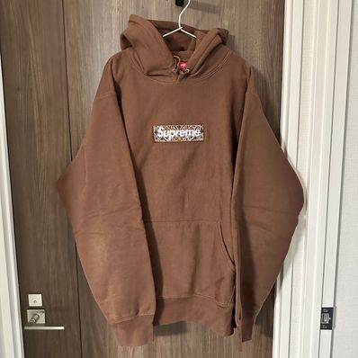 Supreme Bandana Box Logo Hooded Sweatshirt "Brown"