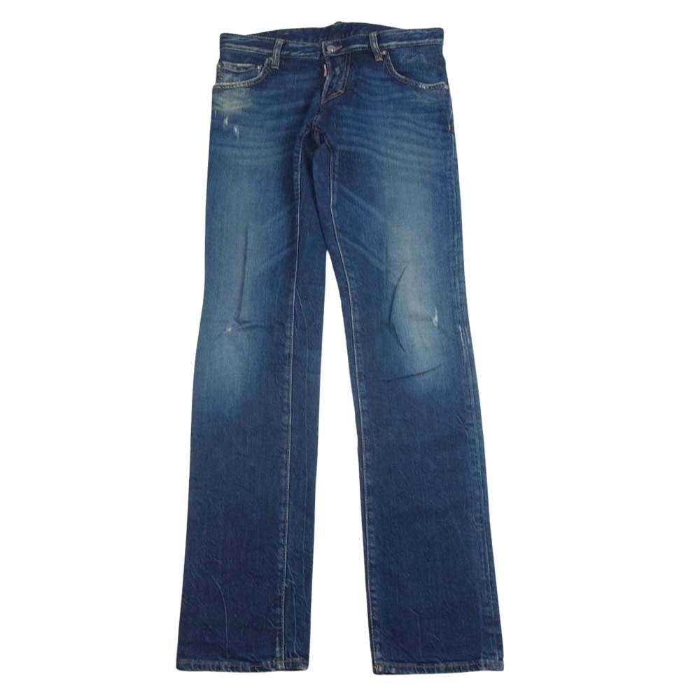 DSQUARED2 ディースクエアード デニムパンツ 10AW S74LA0314 ボタンフライ ナロー スリム デニム パンツ インディゴブルー系 46【中古】