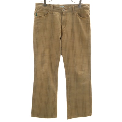 Paul Smith JEANS ポールスミスジーンズ 日本製 チェック柄 フレアパンツ W32 ブラウン