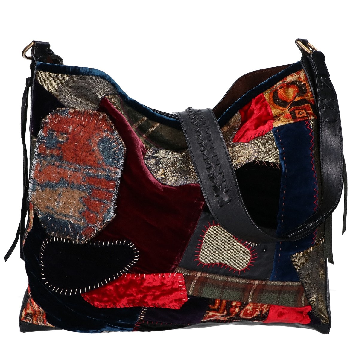 ラルフローレン パープルレーベル スエードライニング ハンドステッチ マルチパッチワーク