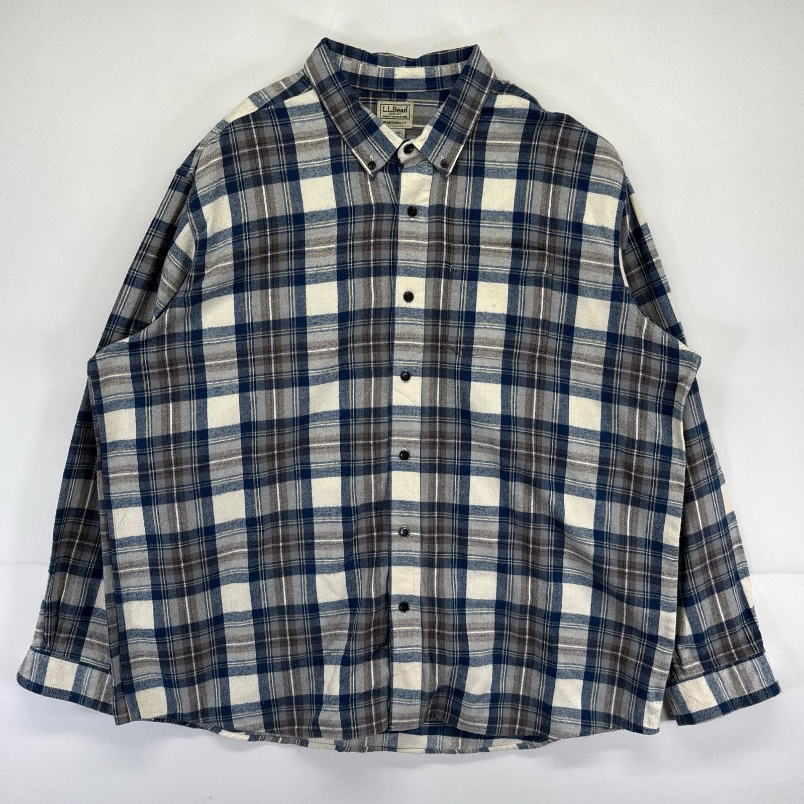 古着 エルエルビーン L.L.Bean 長袖シャツ 大きいサイズ チェック柄 ネルシャツ 胸ポケット アウトドア 2XL マルチカラー メンズ