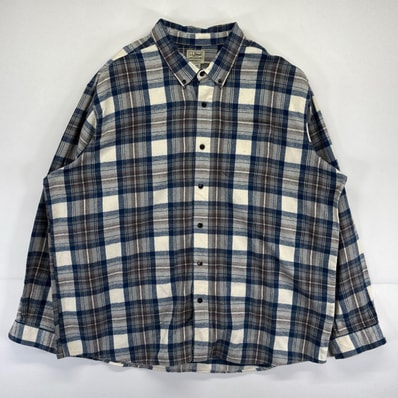 古着 エルエルビーン L.L.Bean 長袖シャツ 大きいサイズ チェック柄 ネルシャツ 胸ポケット アウトドア 2XL マルチカラー メンズ