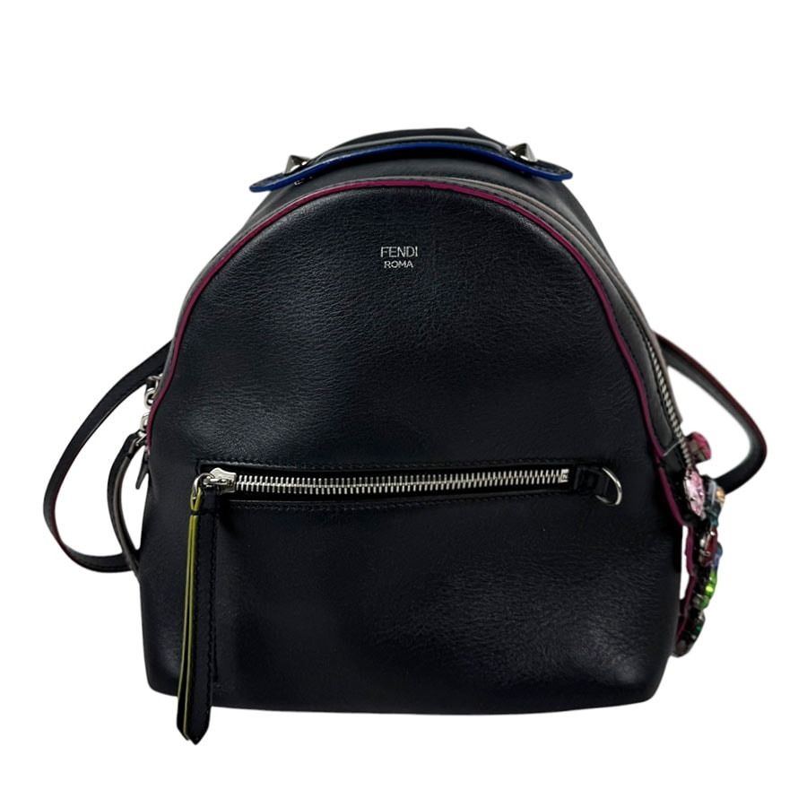 フェンディ FENDI リュック レザー ブラック レディース 8BZ036-67G【中古】 z11220