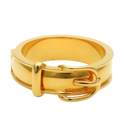 【中古】 エルメス スカーフリング サンチュール メタル ゴールド ベルトモチーフ GP アクセサリー レディース 女性 HERMES