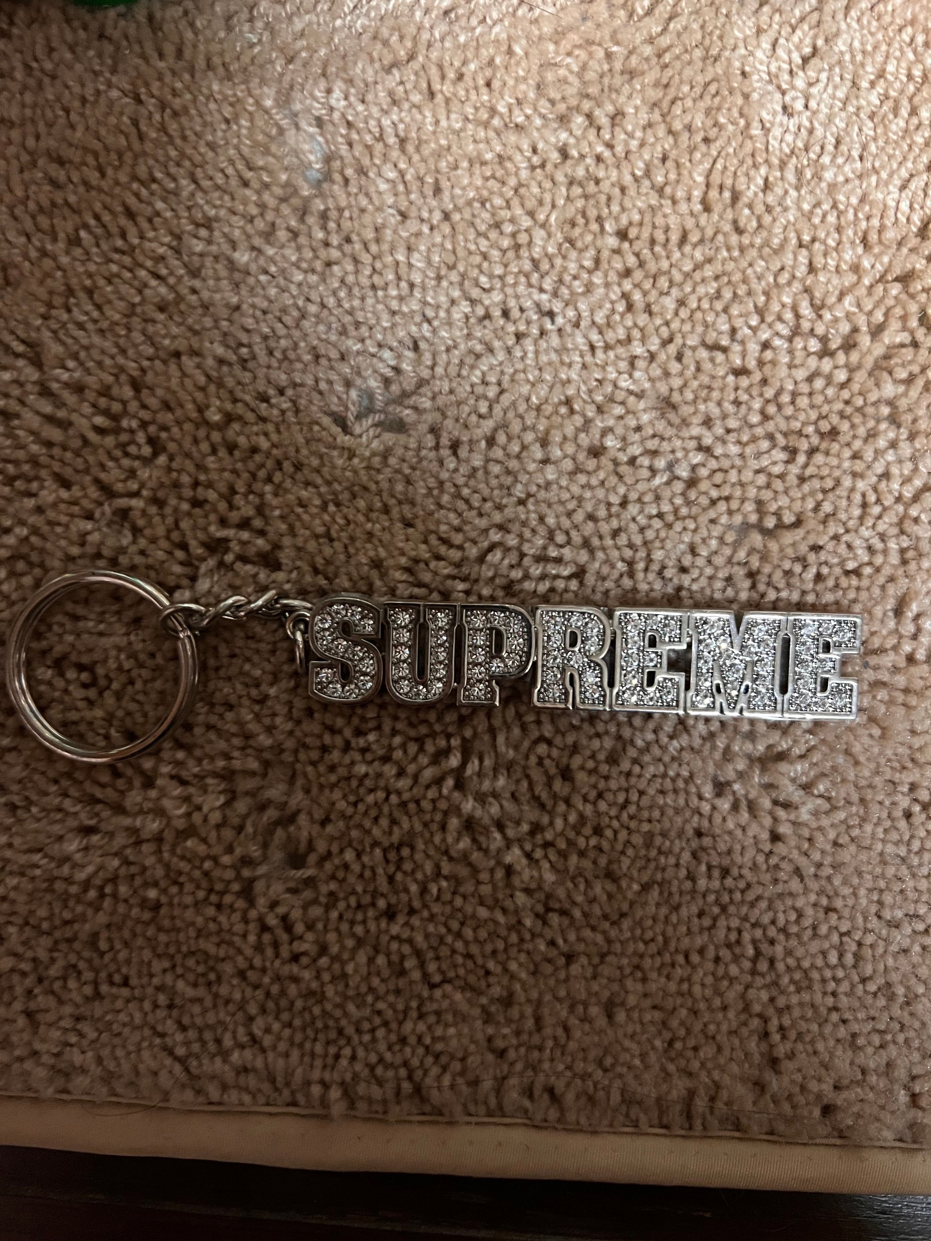 Supreme Block Logo Keychain 