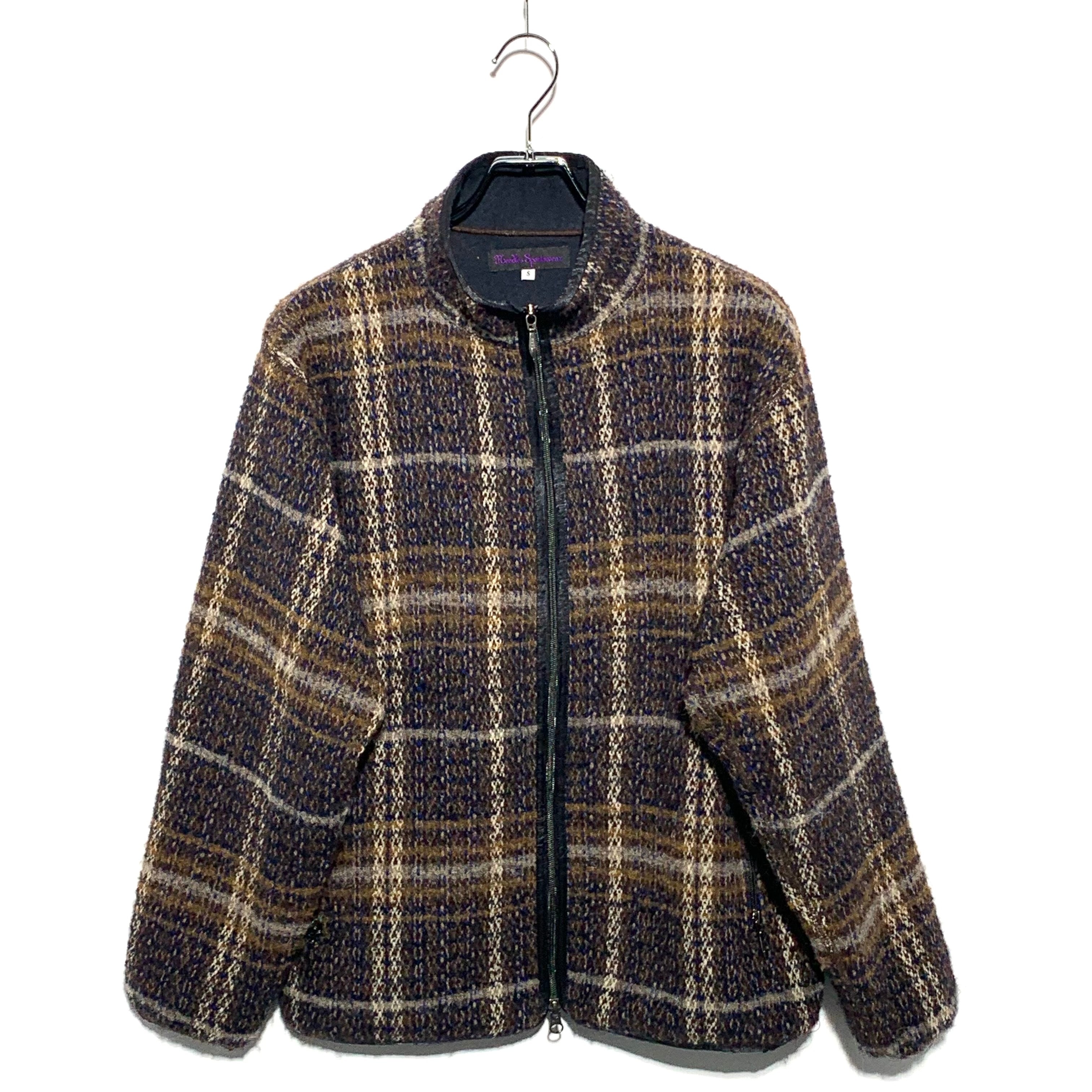 NEEDLES W.U. Piping Plaid Tweed Jacket "Brown"