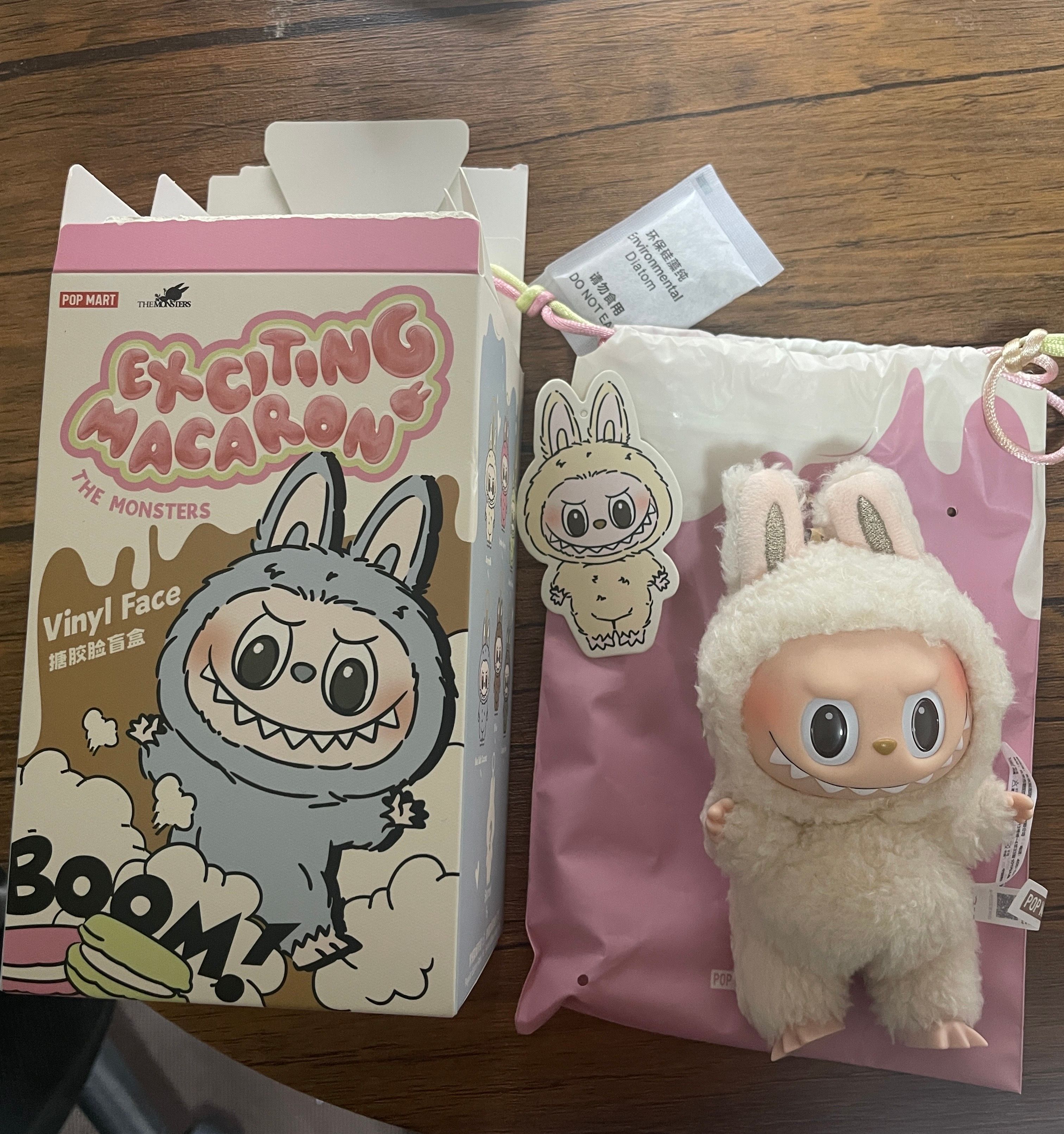 POP MART THE MONSTERS (LABUBU) Exciting Macaron Plush Series SOYMILK