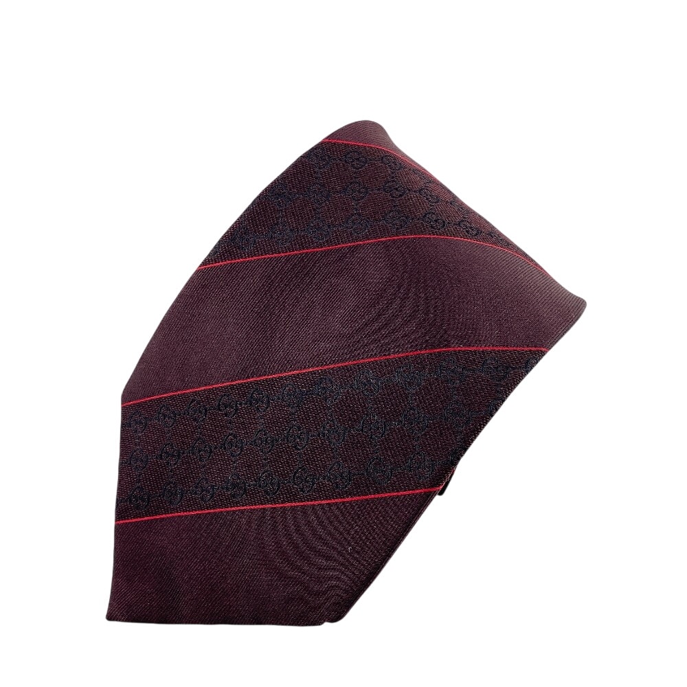 グッチ GUCCI ネクタイ GG柄 スーツ ビジネス 赤系