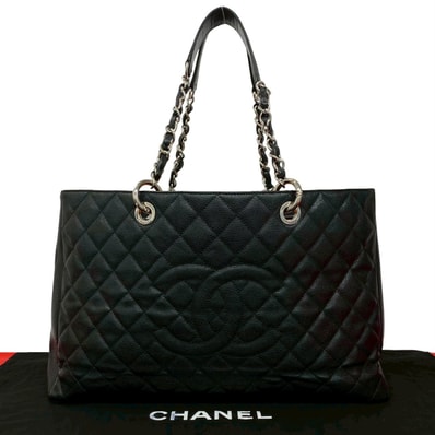 CHANEL シャネル マトラッセ ココマーク キャビアスキン トートバッグ ブラック
62270