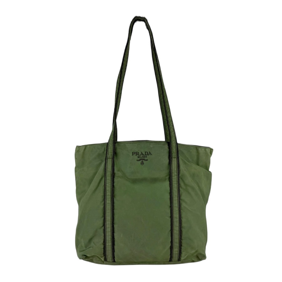 プラダ　Prada ダークグリーン ビジネスバッグ グリーン プラダ ブリック サフィアーノレザー バッグ | PRADA