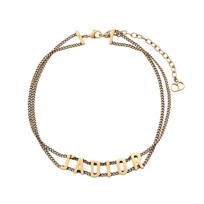 ディオール Dior J'A DIOR 2連 チョーカー アクセサリー GP(ゴールドメッキ) レディース ゴールド系 【中古】
