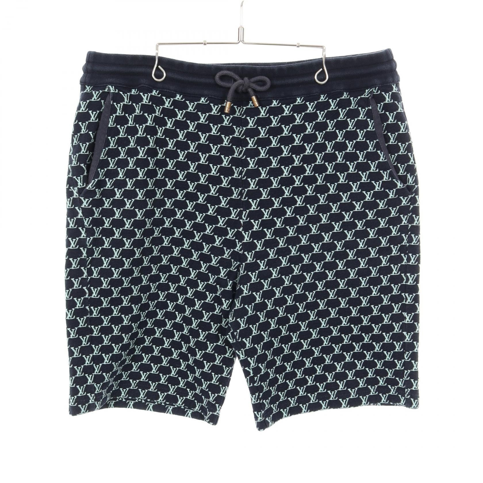 ルイ・ヴィトン LOUIS VUITTON モノグラム ショート パンツ 衣料品 ボトムス コットン メンズ ネイビー系 / ブルー系 【中古】