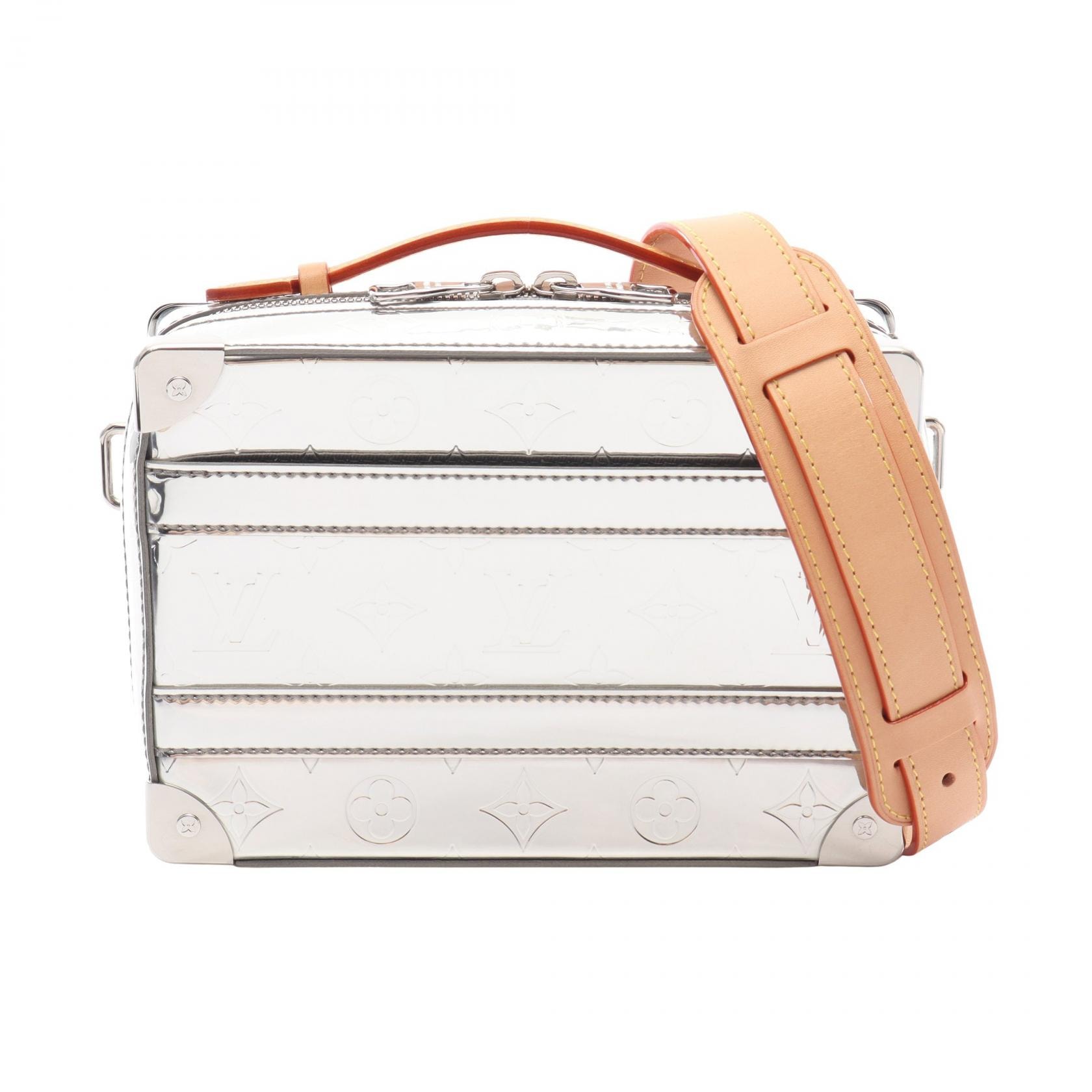 ルイ・ヴィトン LOUIS VUITTON ハンドル ソフトトランク モノグラムミラー 2WAY ハンドバッグ バッグ レザー シルバー メンズ レディース シルバー系 M45885 【中古】