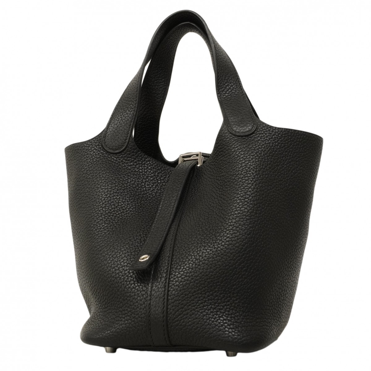 【6da0003】エルメス ハンドバッグ ピコタンロックPM トリヨンクレマンス ブラック シルバー金具 □P刻印【中古】レディース