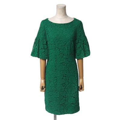 ■美品■LAUREN RALPH LAUREN ローレン ラルフ ローレン ワンピース サイズ2 レース フレアスリーブ 花 半袖 ブランド古着【中古】20260325/RA8511