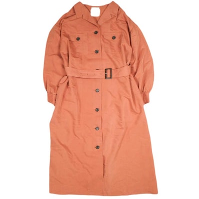 Ray BEAMS レイビームス サファリシャツワンピース 63-26-0500-928 ONE SIZE BRICK 長袖 ドレス トップス g25486